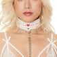 Shots Toys | Ouch! Collar With Leash - Nurse Theme - White