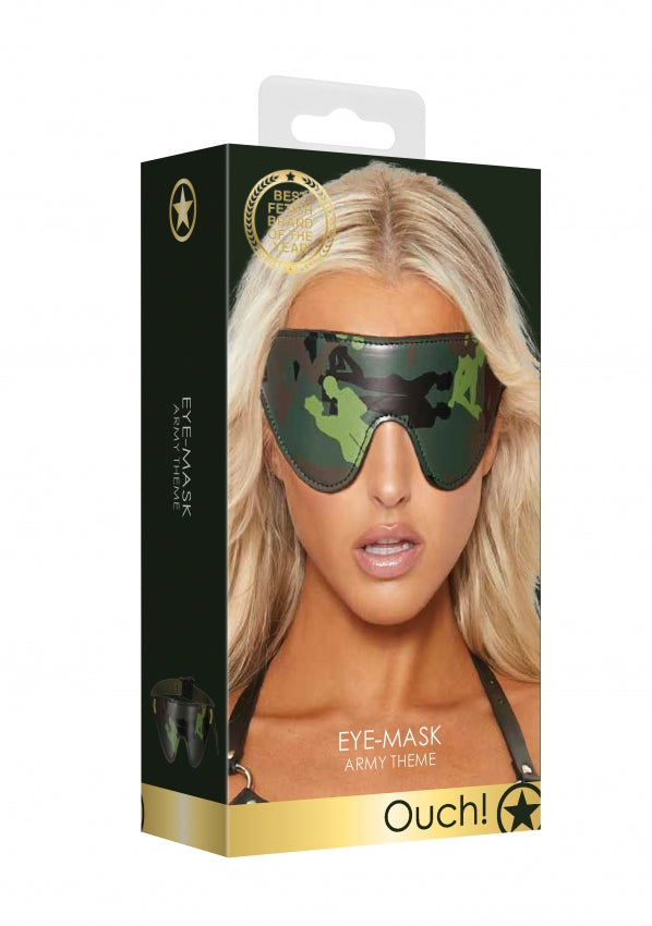 Shots Toys | Ouch! Eye-Mask - Army Theme - Green