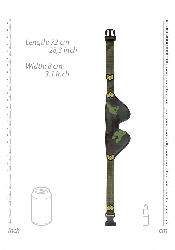 Shots Toys | Ouch! Eye-Mask - Army Theme - Green