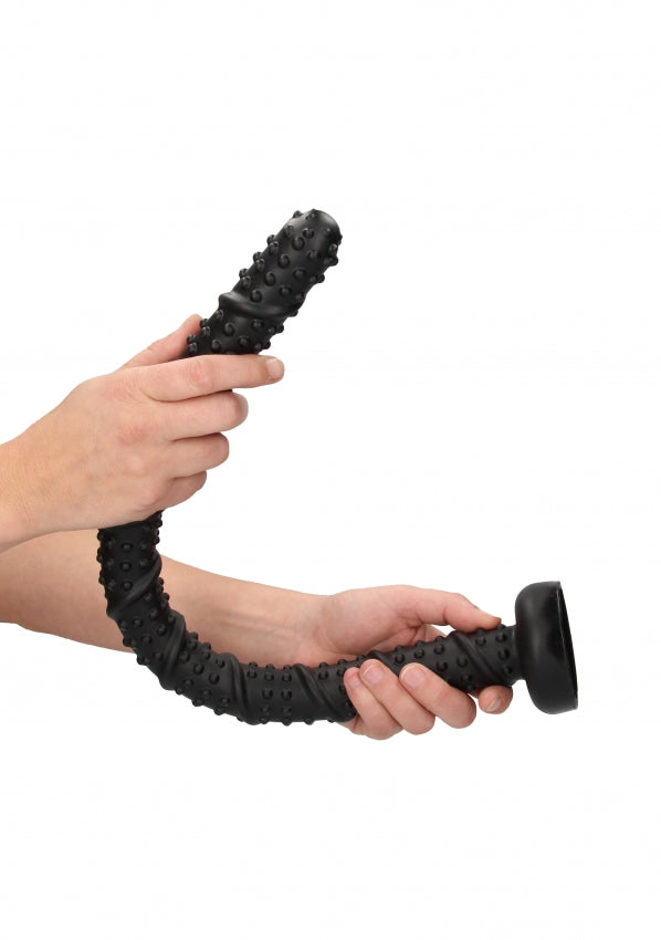 Shots Toys | Ouch! Ass Textured Snake Dildo 55cm Black