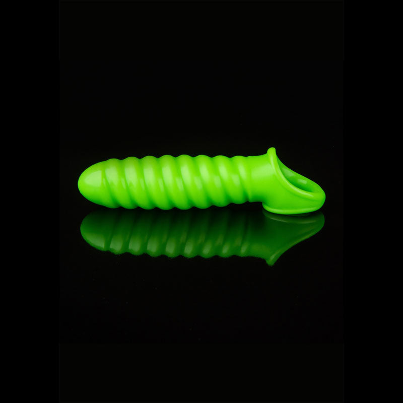 Shots Toys | OUCH! Glow In The Dark Swirl Stretchy 15cm Penis Sleeve