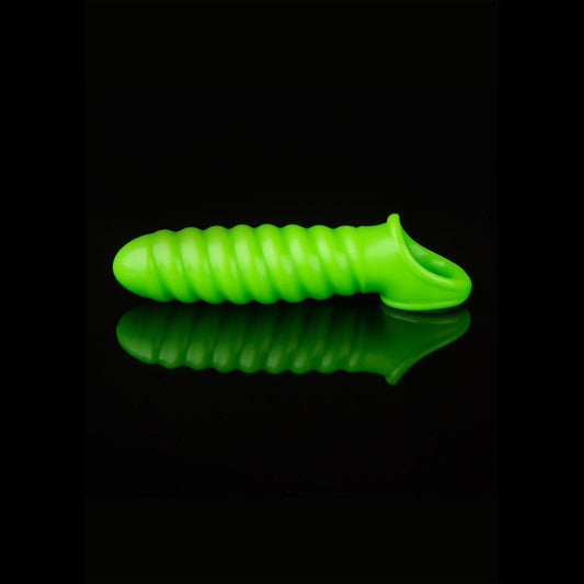 Shots Toys | OUCH! Glow In The Dark Swirl Stretchy 15cm Penis Sleeve