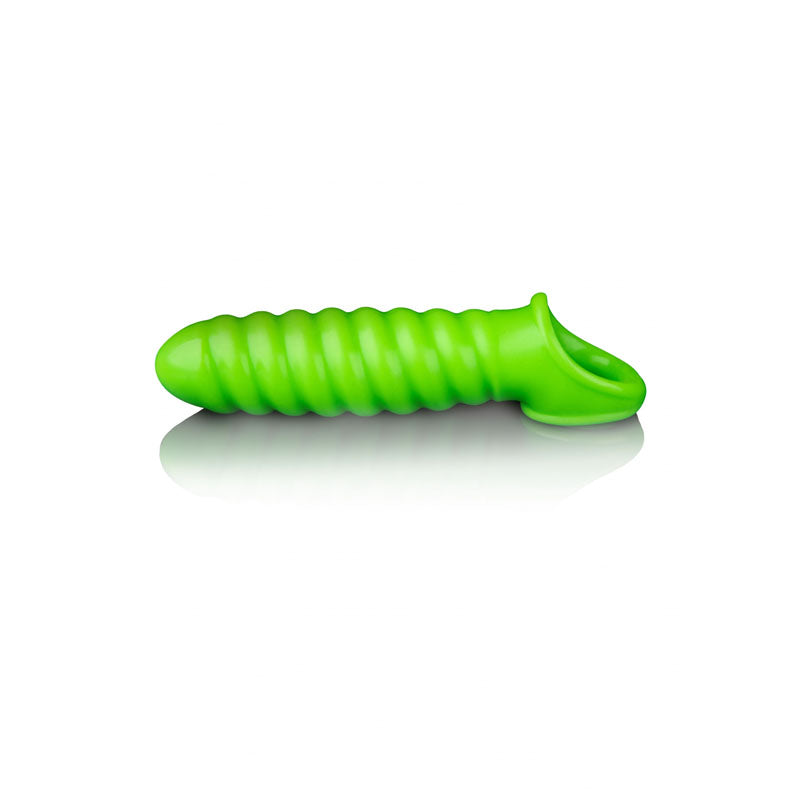 Shots Toys | OUCH! Glow In The Dark Swirl Stretchy 15cm Penis Sleeve