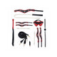 Shots Toys | OUCH! Milan Collection - Black/Red Bondage Set with Bag - 8 Piece Kit