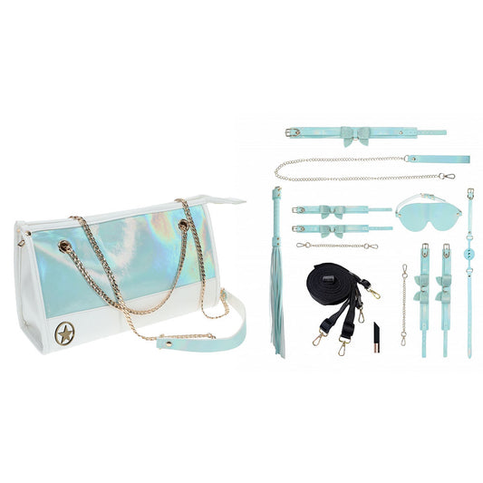 Shots Toys | OUCH! Milan Collection - Baby Blue Bondage Set with Bag - 8 Piece Kit