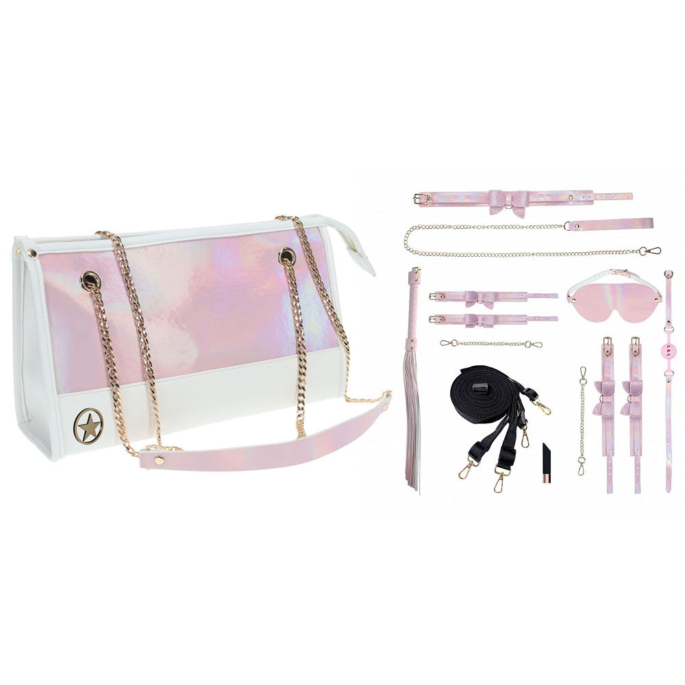 Shots Toys | OUCH! Milan Collection - Pink Bondage Set with Bag - 8 Piece Kit