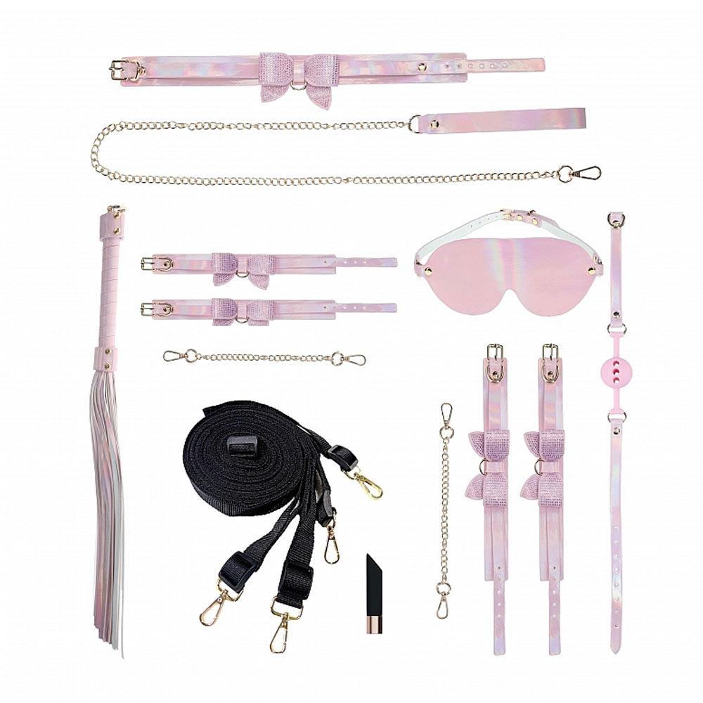 Shots Toys | OUCH! Milan Collection - Pink Bondage Set with Bag - 8 Piece Kit