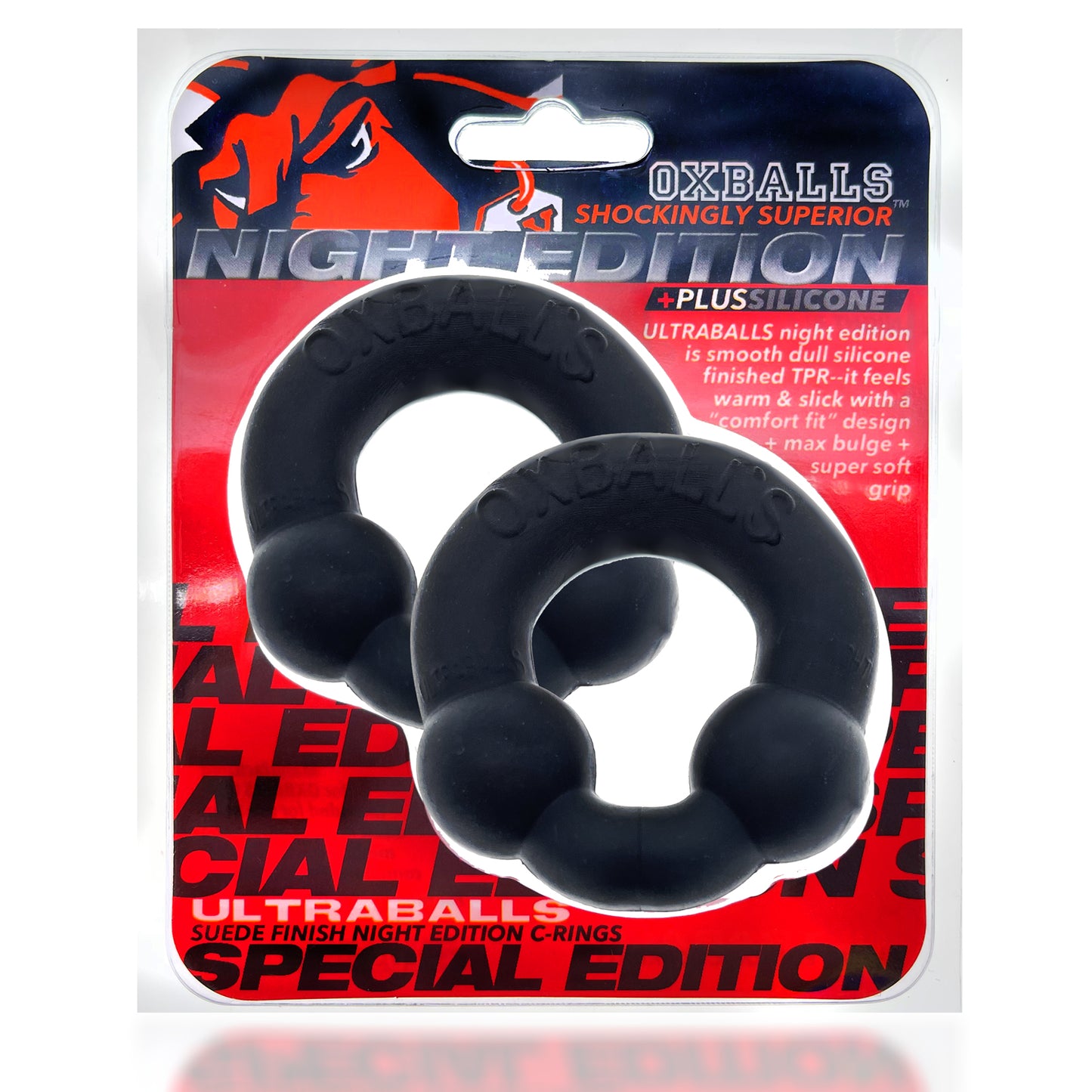 OxBalls ULTRABALLS 2-pack cockring plus+SILICONE™ special edition NIGHT