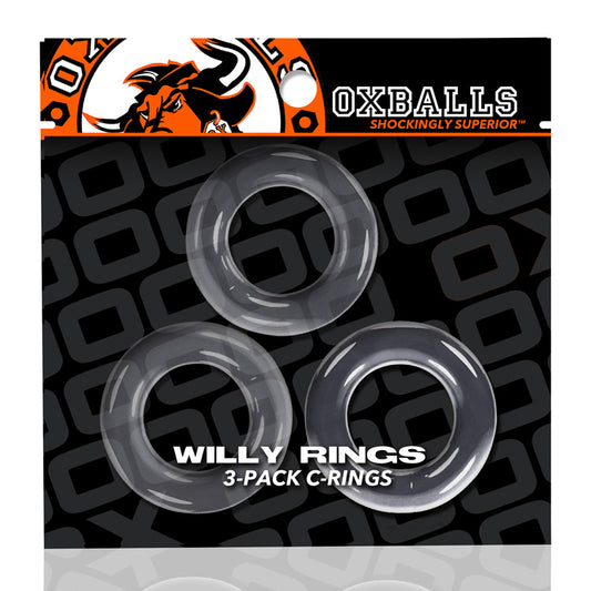 OxBalls Willy Rings Stretchy Cock Rings Clear - 3 Pack