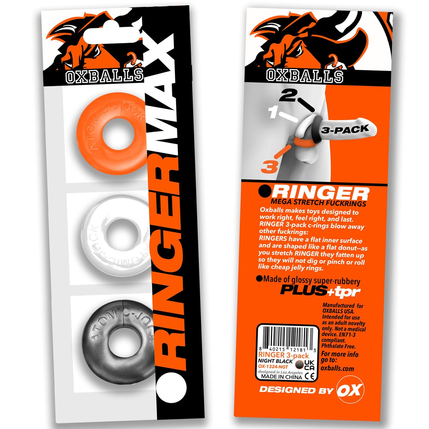 OxBalls RINGER MAX Cock Rings 3-pack HAZZARD