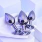 Playboy Pleasure PLEASURE 3 WAYS Metal Butt Plugs - Set of 3 Sizes