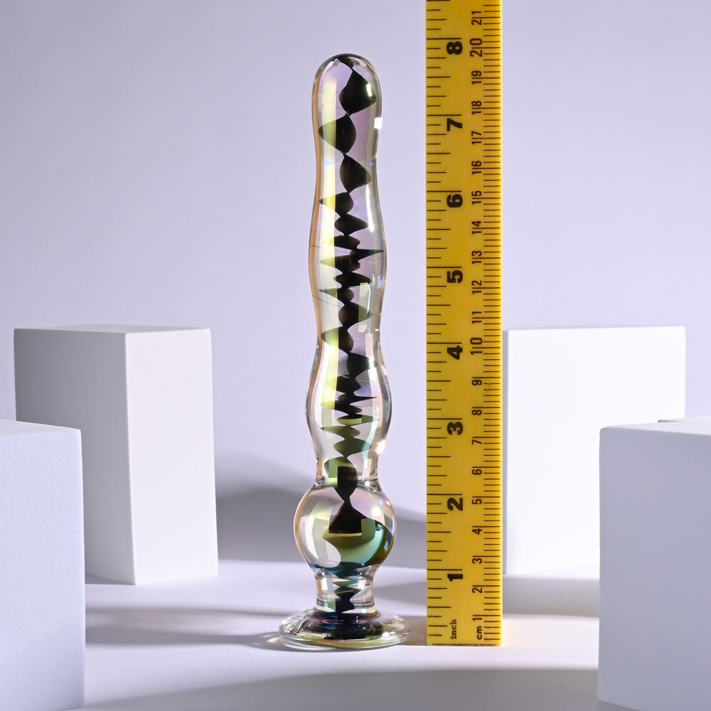 Playboy Pleasure JEWELS WAND Clear Glass 20.3cm Dildo