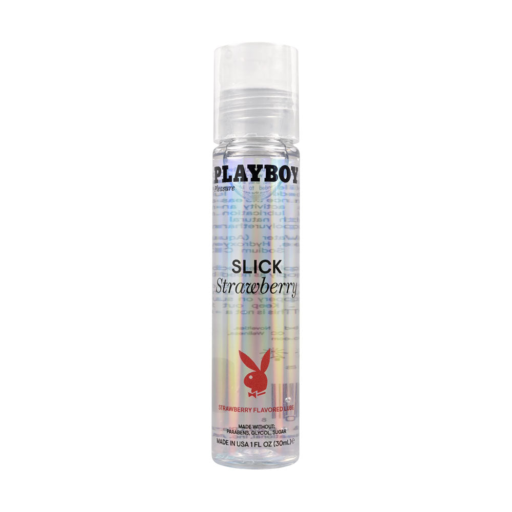 Playboy Pleasure SLICK Strawberry Flavoured Water Based Lubricant 30ml