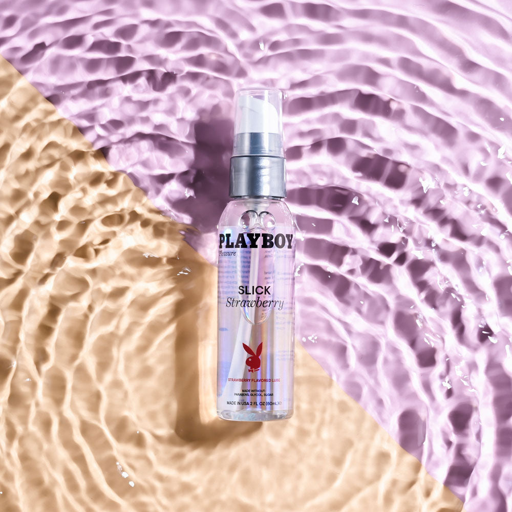 Playboy Pleasure SLICK Strawberry Flavoured Water Based Lubricant 60ml