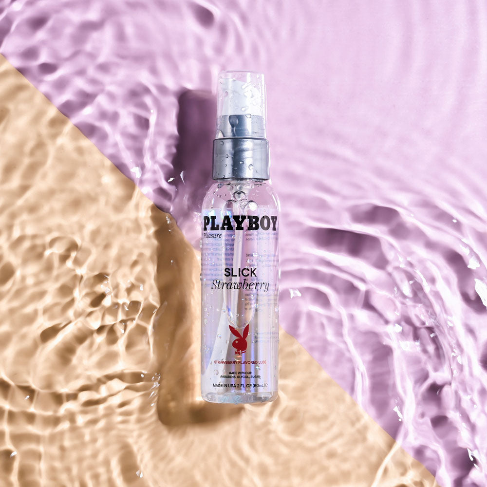 Playboy Pleasure SLICK Strawberry Flavoured Water Based Lubricant 60ml