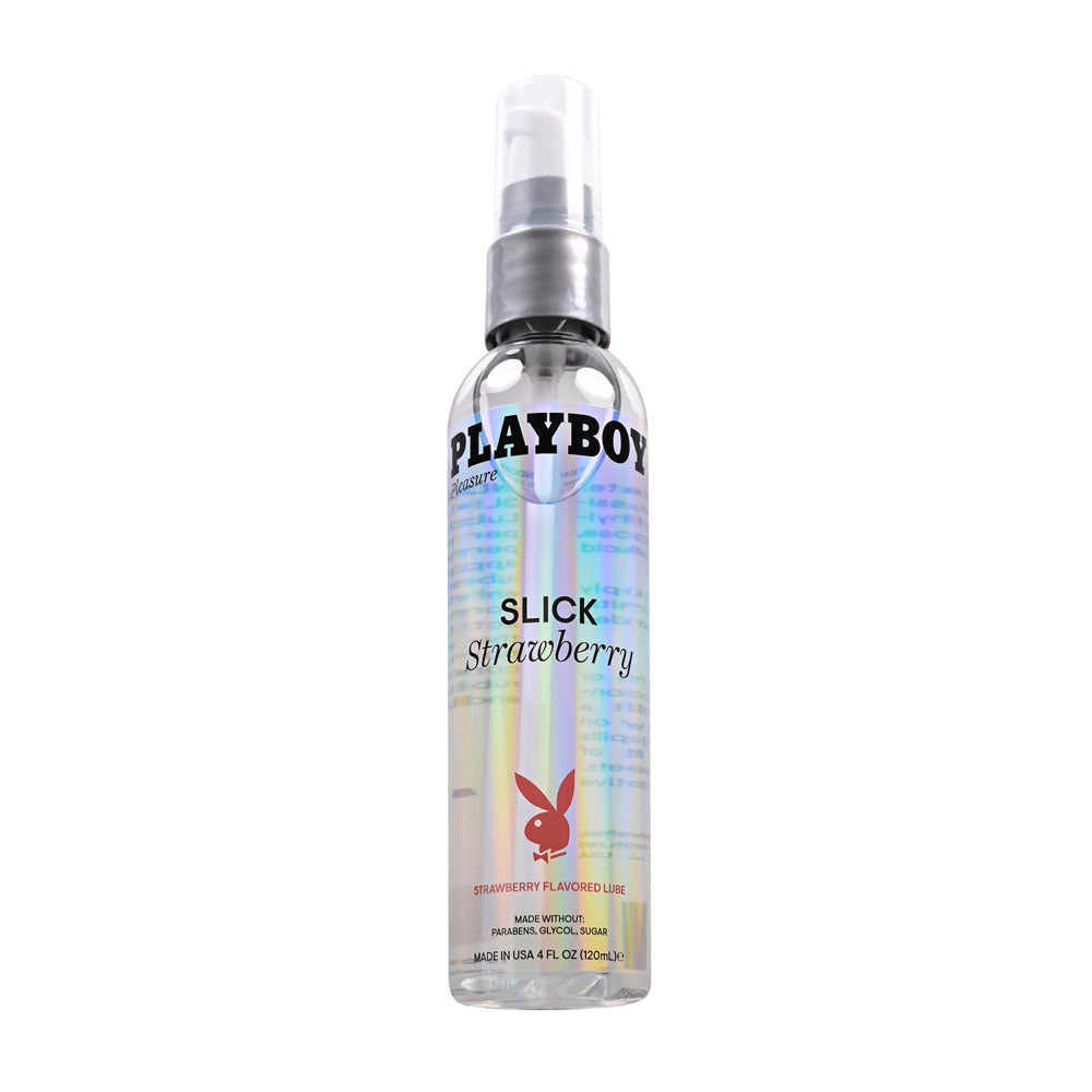 Playboy Pleasure SLICK Strawberry Flavoured Water Based Lubricant 120ml