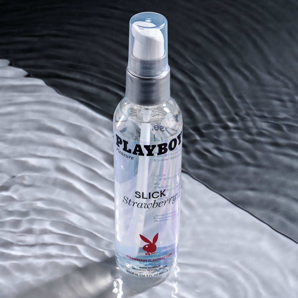 Playboy Pleasure SLICK Strawberry Flavoured Water Based Lubricant 120ml