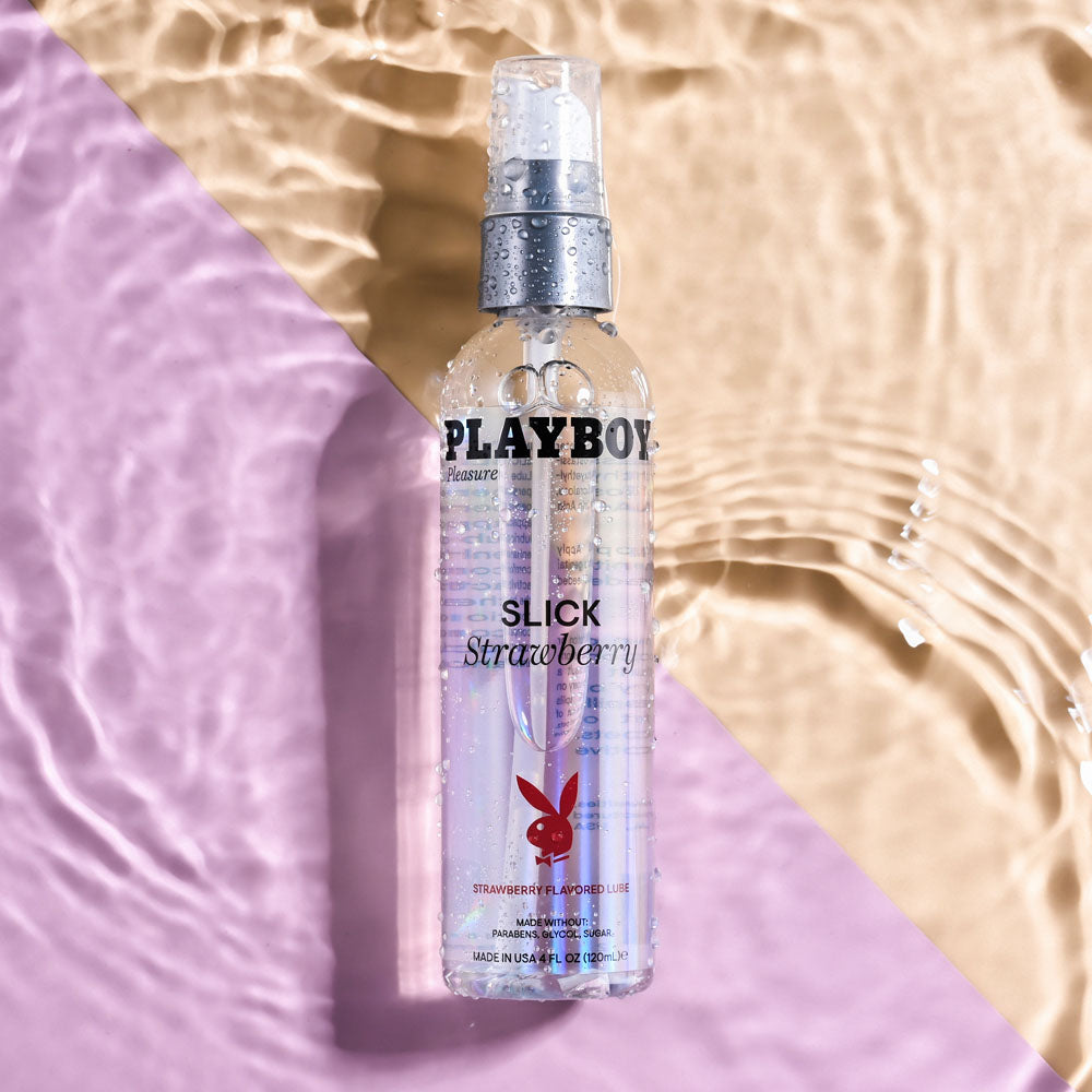 Playboy Pleasure SLICK Strawberry Flavoured Water Based Lubricant 120ml