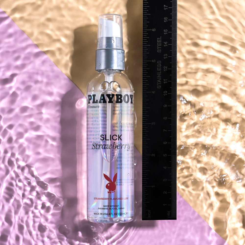 Playboy Pleasure SLICK Strawberry Flavoured Water Based Lubricant 120ml