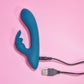 Playboy Pleasure LIL RABBIT Deep Teal 14.6cm USB Rechargeable Rabbit Vibrator