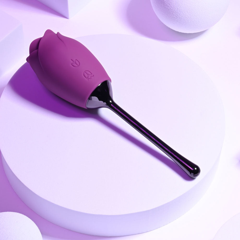 Playboy Pleasure PETAL Purple USB Rechargeable Flicking Stimulator