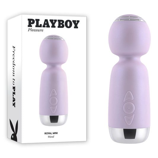 Playboy Pleasure ROYAL MINI Lilac 12.5cm USB Rechargeable Mini Wand Vibrator