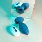 Playboy Pleasure SPINNING TAIL TEASER Blue 9.7cm Vibrating & Rotating Butt Plug with Wireless Remote