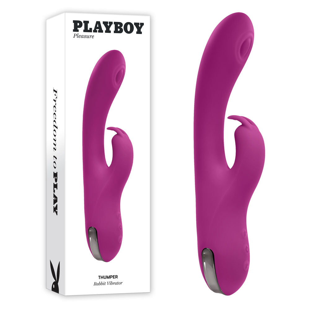 Playboy Pleasure THUMPER Purple 21.9cm USB Rechargeable Rabbit Vibrator