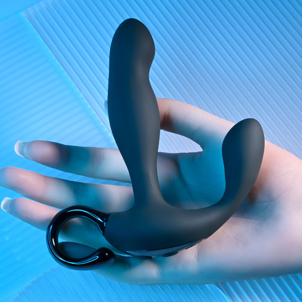 Playboy Pleasure COME HITHER Black 13.2cm Vibrating Prostate Massager w Remote