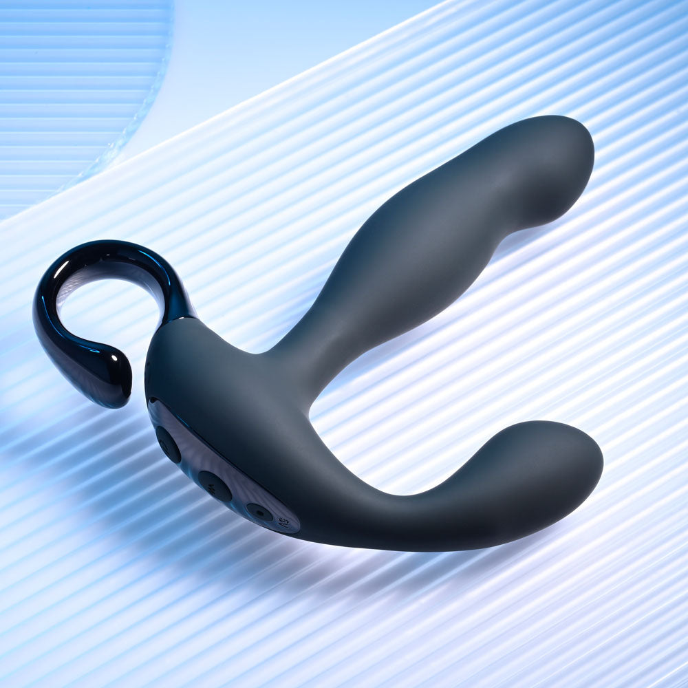 Playboy Pleasure COME HITHER Black 13.2cm Vibrating Prostate Massager w Remote