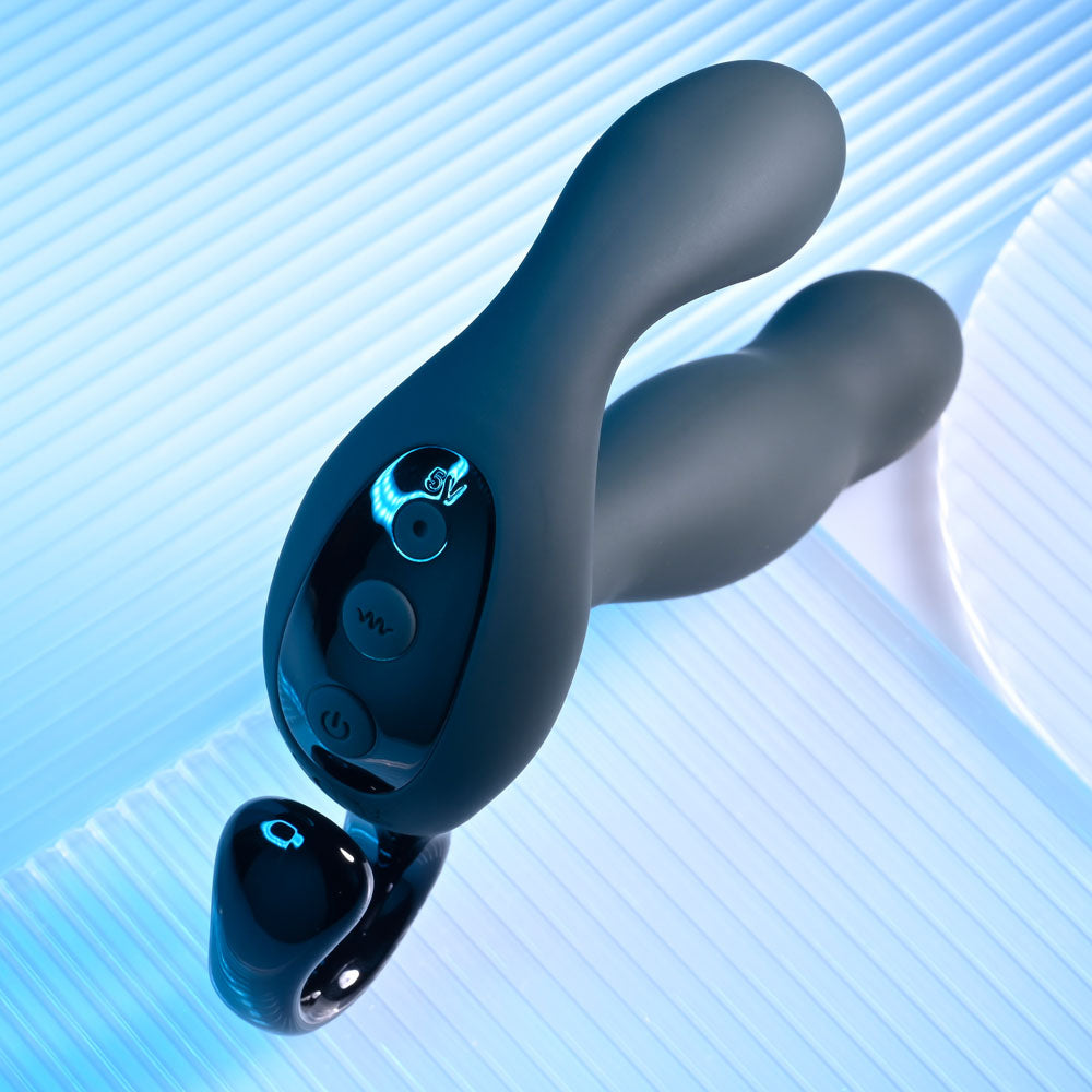 Playboy Pleasure COME HITHER Black 13.2cm Vibrating Prostate Massager w Remote