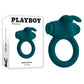 Playboy Pleasure BUNNY BUZZER Green USB Rechargeable Vibrating Cock Ring