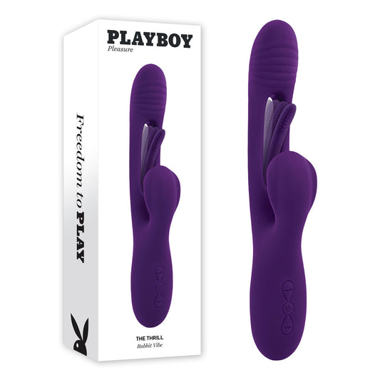 Playboy Pleasure THE THRILL Purple 24.4cm USB Rechargeable Rabbit Vibrator