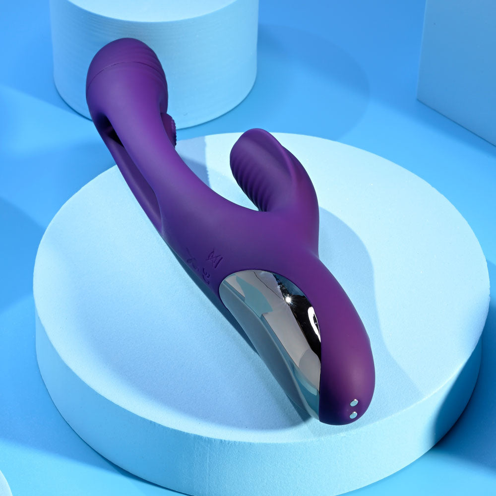 Playboy Pleasure THE THRILL Purple 24.4cm USB Rechargeable Rabbit Vibrator