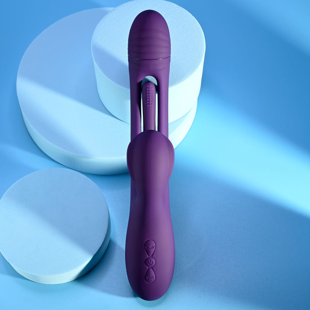 Playboy Pleasure THE THRILL Purple 24.4cm USB Rechargeable Rabbit Vibrator