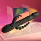 Playboy Pleasure BIG BUNNY ENERGY Black 26.2cm USB Rechargeable Rabbit Vibrator with Anal Beads