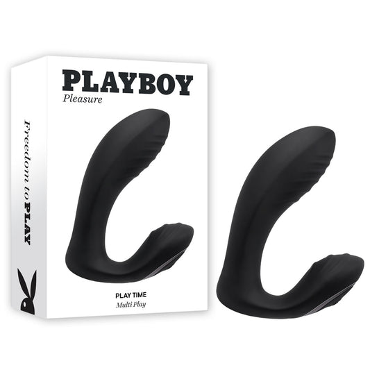 Playboy Pleasure PLAY TIME Black 12.7cm USB Rechargeable G-Spot P-Spot Vibrator