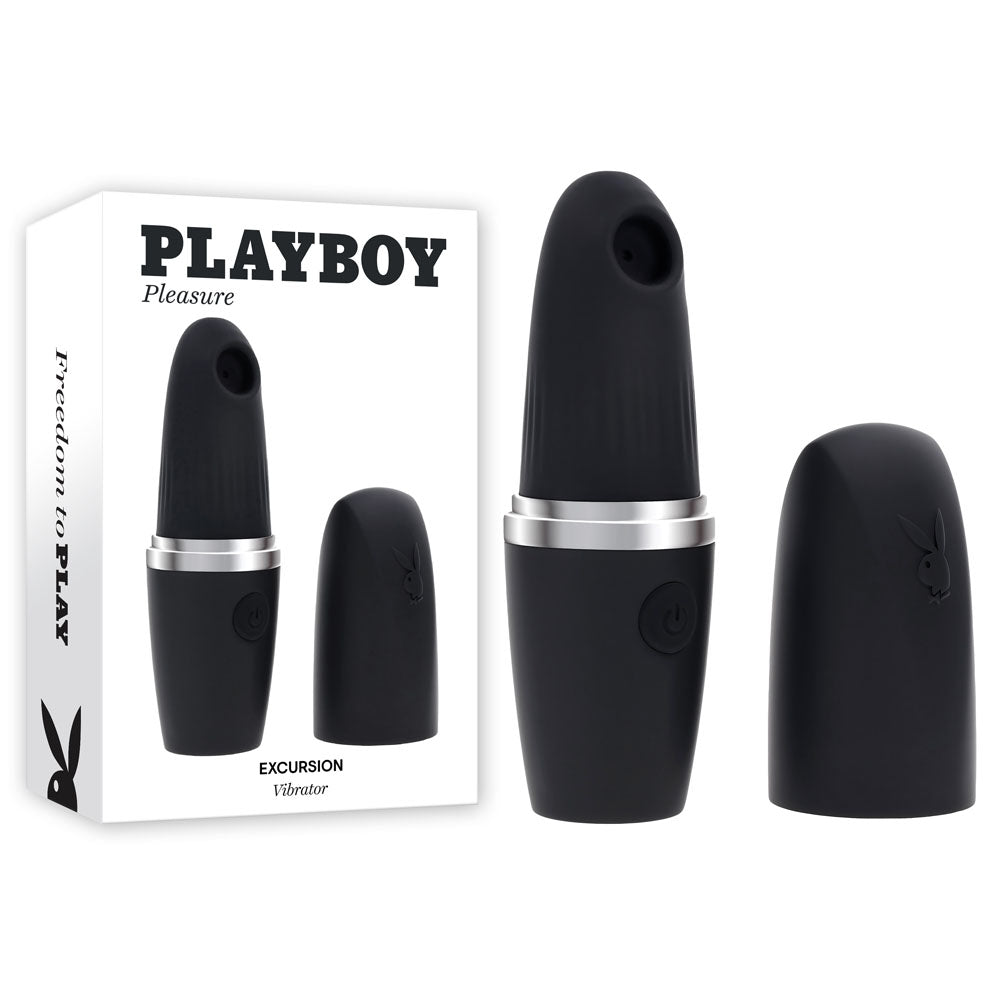 Playboy Pleasure EXCURSION Black 14.2cm USB Rechargeable Suction Stimulator