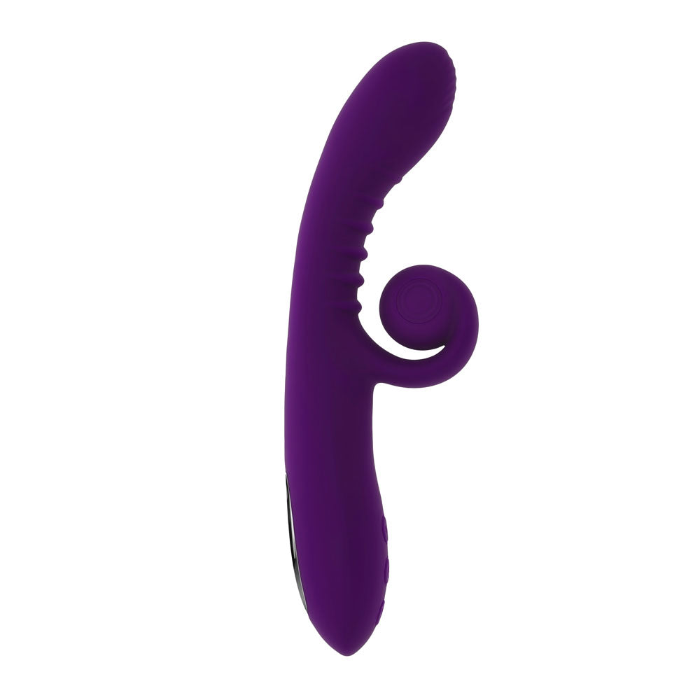 Playboy CURLICUE Purple 23.5cm USB Rechargeable Rabbit Vibrator