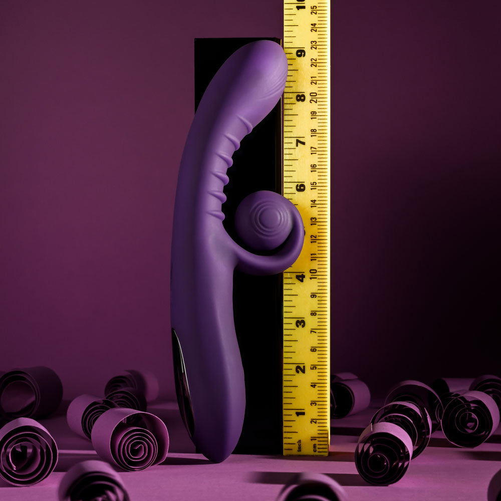 Playboy CURLICUE Purple 23.5cm USB Rechargeable Rabbit Vibrator