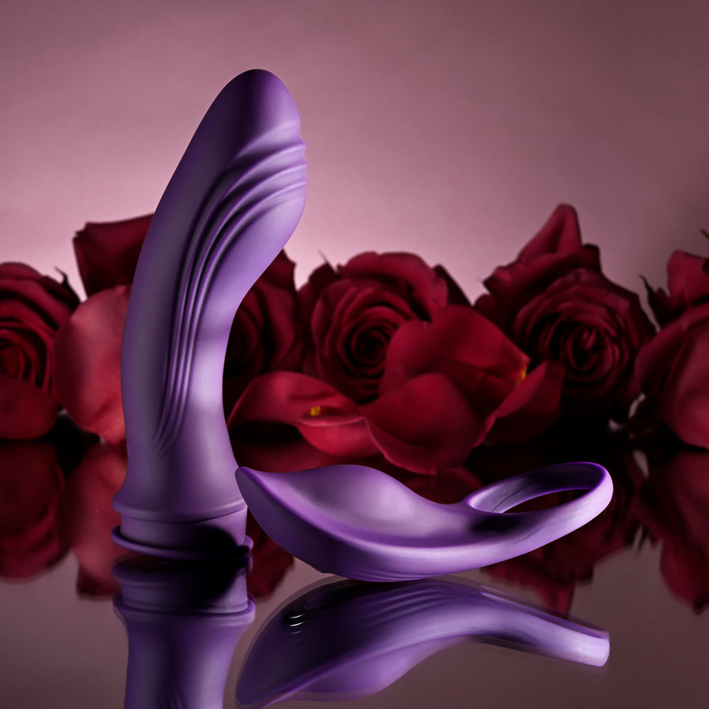 Playboy Pleasure MIX & MATCH Purple G-Spot P-Spot Vibrator with C-Ring Attachment