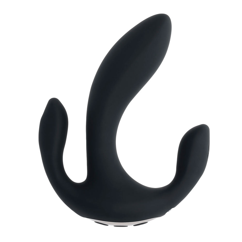 Playboy Pleasure TRIPLE THREAT Black USB Rechargeable Triple Probe Vibrator