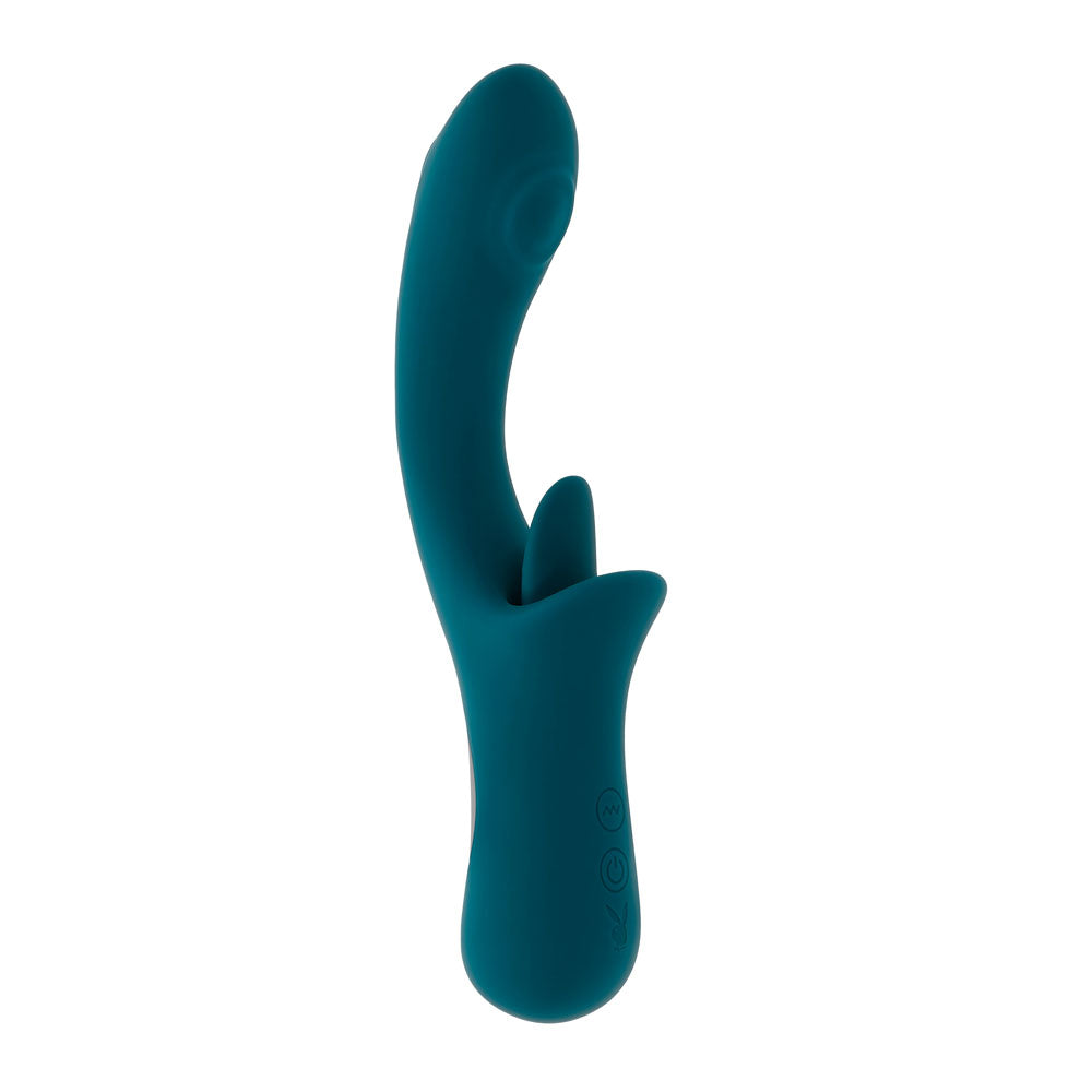 Playboy Pleasure HARMONY Blue 22.9cm USB Rechargeable Vibrator Clitoral Flicker