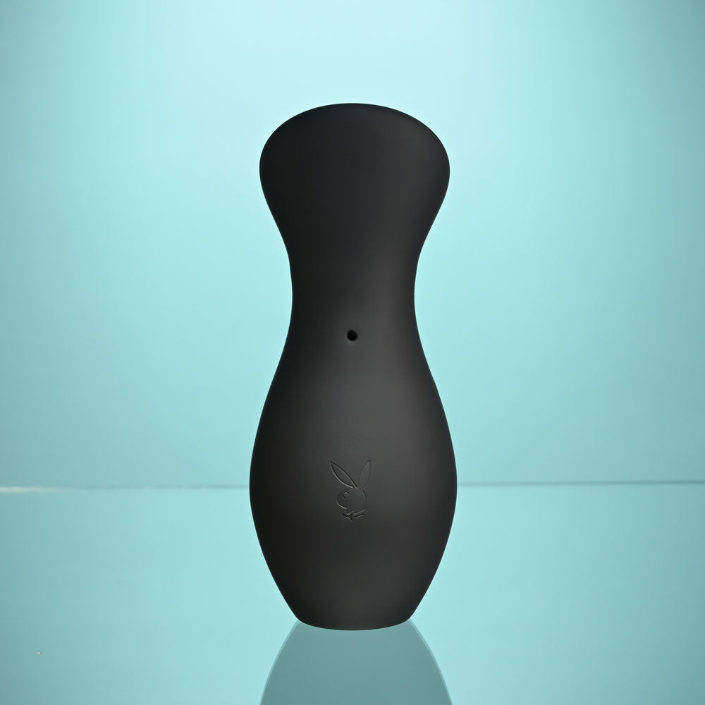 Playboy Pleasure THE JET SET - SUCKER Black 10.3cm Sucking Stimulator with Rechargeable Charging Case