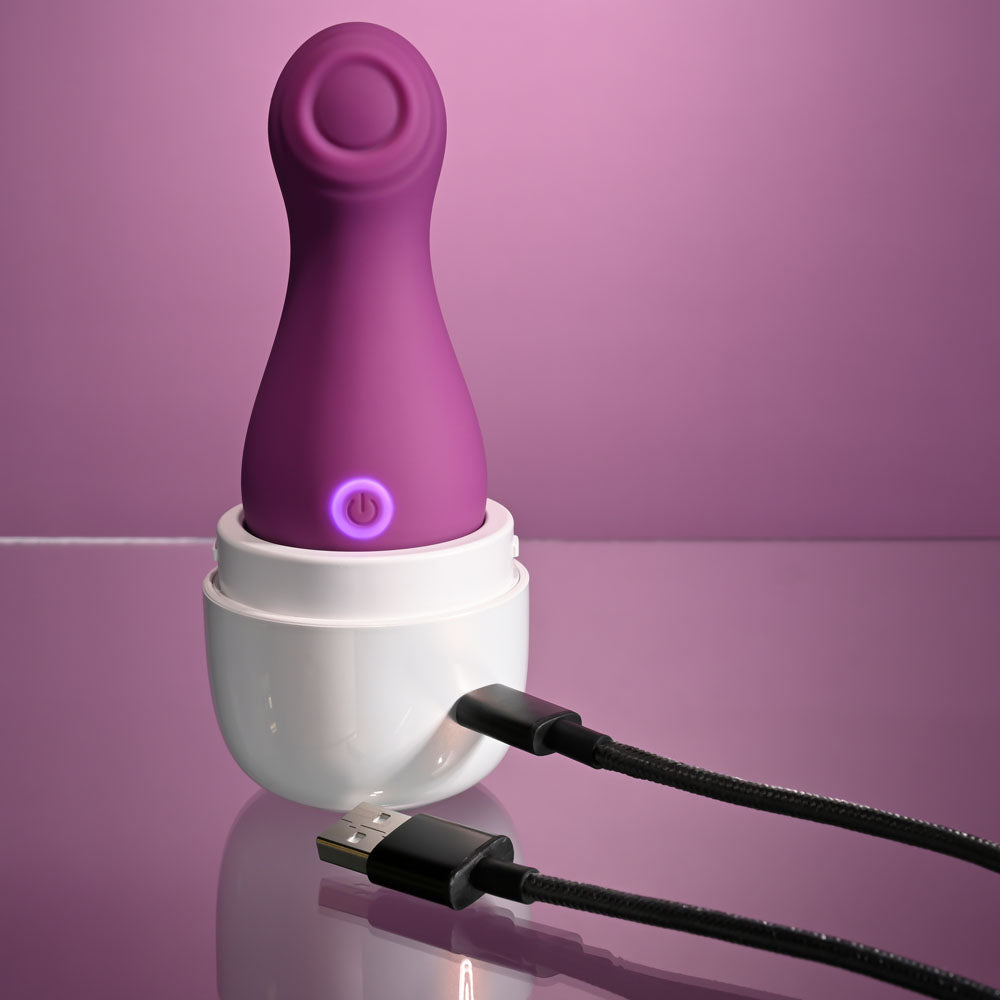 Playboy Pleasure THE JET SET - TAPPING Purple 10.2cm Tapping Stimulator with Charging Case