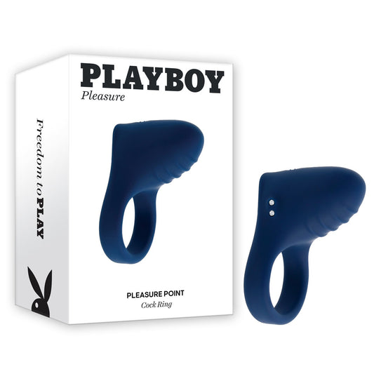 Playboy Pleasure PLEASURE POINT - Blue USB Rechargeable Vibrating Cock Ring