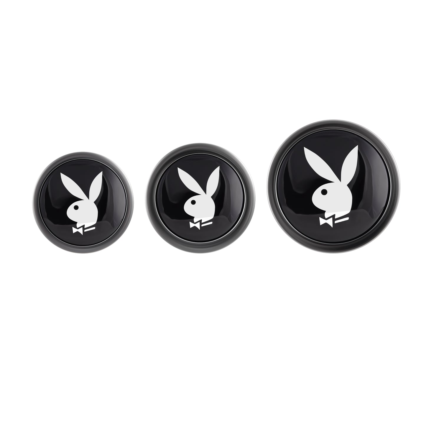 Playboy Pleasure PLEASURE 3 WAYS Metal Butt Plugs - Set of 3 Sizes