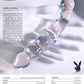 Playboy Pleasure JEWELS DOUBLE Clear Glass 17.1cm Double Ended Dildo