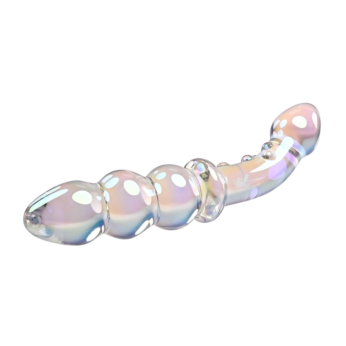 Playboy Pleasure JEWELS DOUBLE Clear Glass 17.1cm Double Ended Dildo