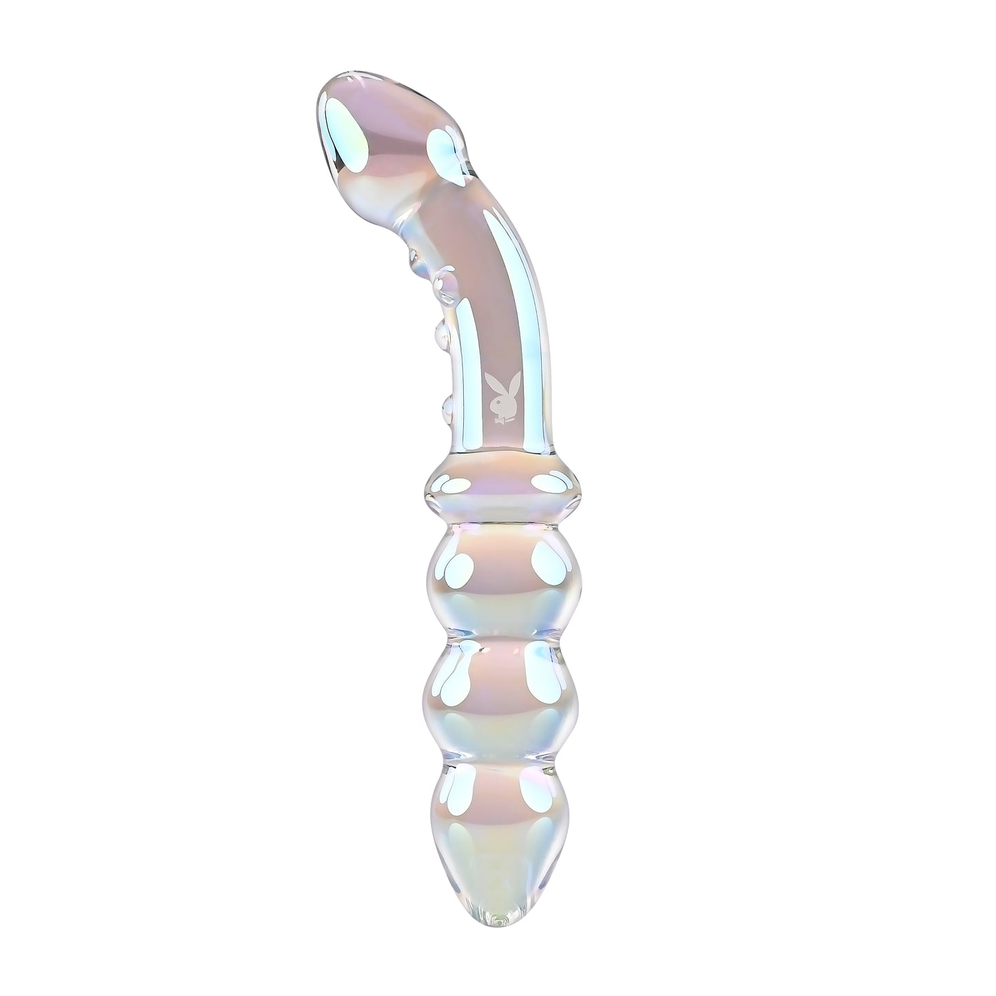 Playboy Pleasure JEWELS DOUBLE Clear Glass 17.1cm Double Ended Dildo